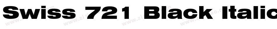 Swiss 721 Black Italic BT字体转换
